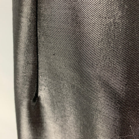 JIL SANDER Size 10 Black Wool  Nylon Shiny Sleeveless Dress