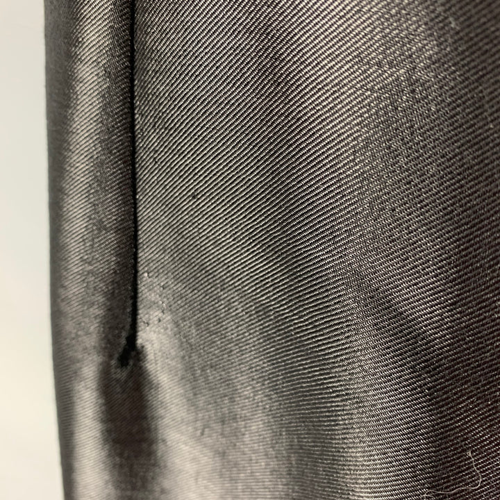 JIL SANDER Taille 10 Robe sans manches brillante en nylon et laine noire
