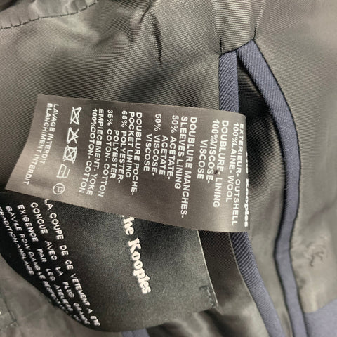 THE KOOPLES Size 42 Navy Wool Peak Lapel Sport Coat