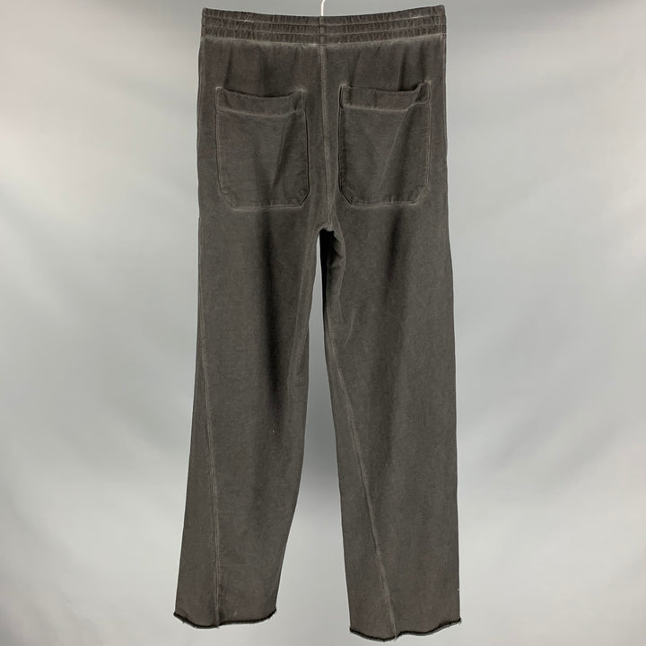 HELMUT LANG Size XS Charcoal Cotton Drawstring Sweatpants