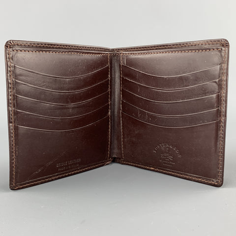 FOSTER & SON Brown Leather Bifold Wallet