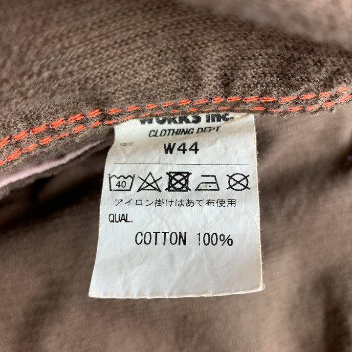 IRON HEART Size 44 Brown Corduroy Cotton Trucker Jacket