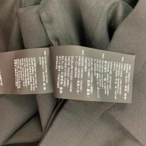 SAINT LAURENT Size 34 Black Wool Tuxedo Dress Pants