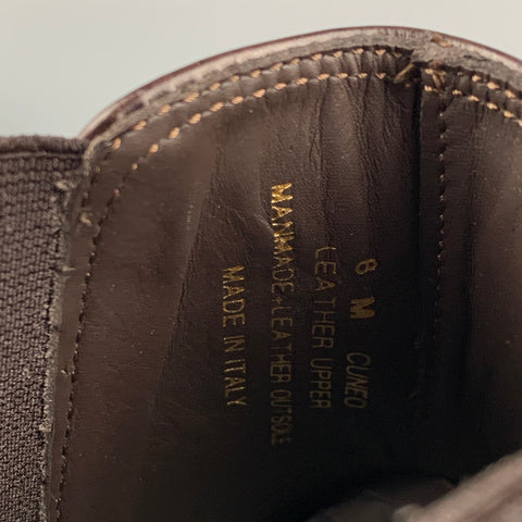BRUNO MAGLI Size 8 Dark Brown Leather Chelsea Boots