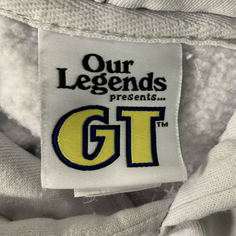 OUR LEGENDS Size L White Logo Cotton / Polyester Hooded Sweatshirt