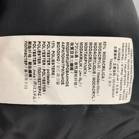 MOSCHINO Talla M Marrón Negro Blanco Abrigo con estampado animal en mezcla modacrílica