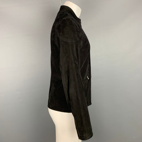 Chaqueta con cremallera de ante negra de PS by PAUL SMITH Talla S