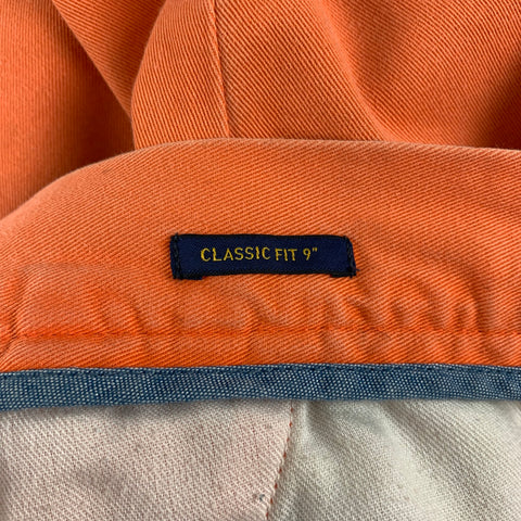 POLO by RALPH LAUREN Size 30 Orange Wash Cotton Zip Fly Shorts