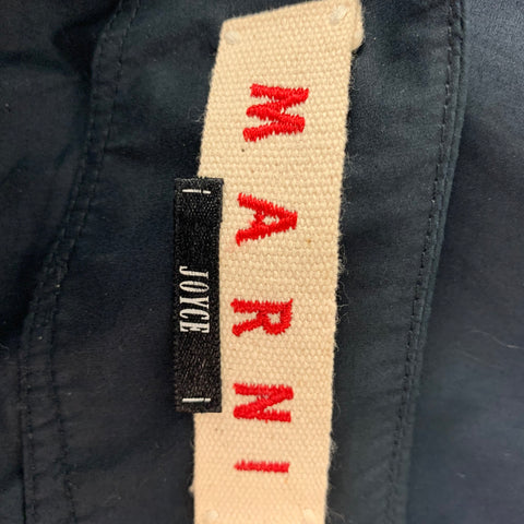 MARNI Size 4 Navy Cotton Pleated Joyce Skirt