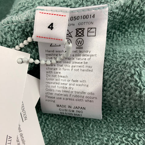 VISVIM Sudadera con capucha Jumbo de algodón con lavado verde talla XL