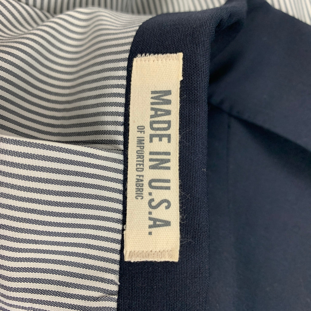 TODD SNYDER Size 40 Regular Navy Wool Lycra Notch Lapel Suit