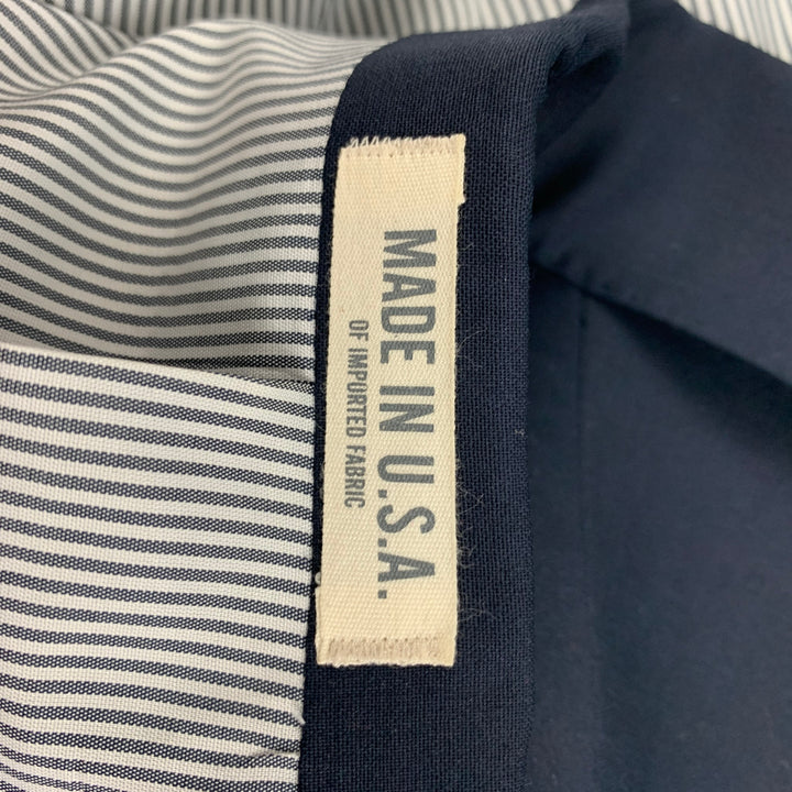 TODD SNYDER Size 40 Regular Navy Wool Lycra Notch Lapel Suit