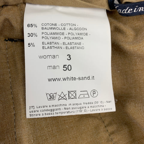 WHITESAND Size 34 Navy Cotton Blend Cuffed Casual Pants