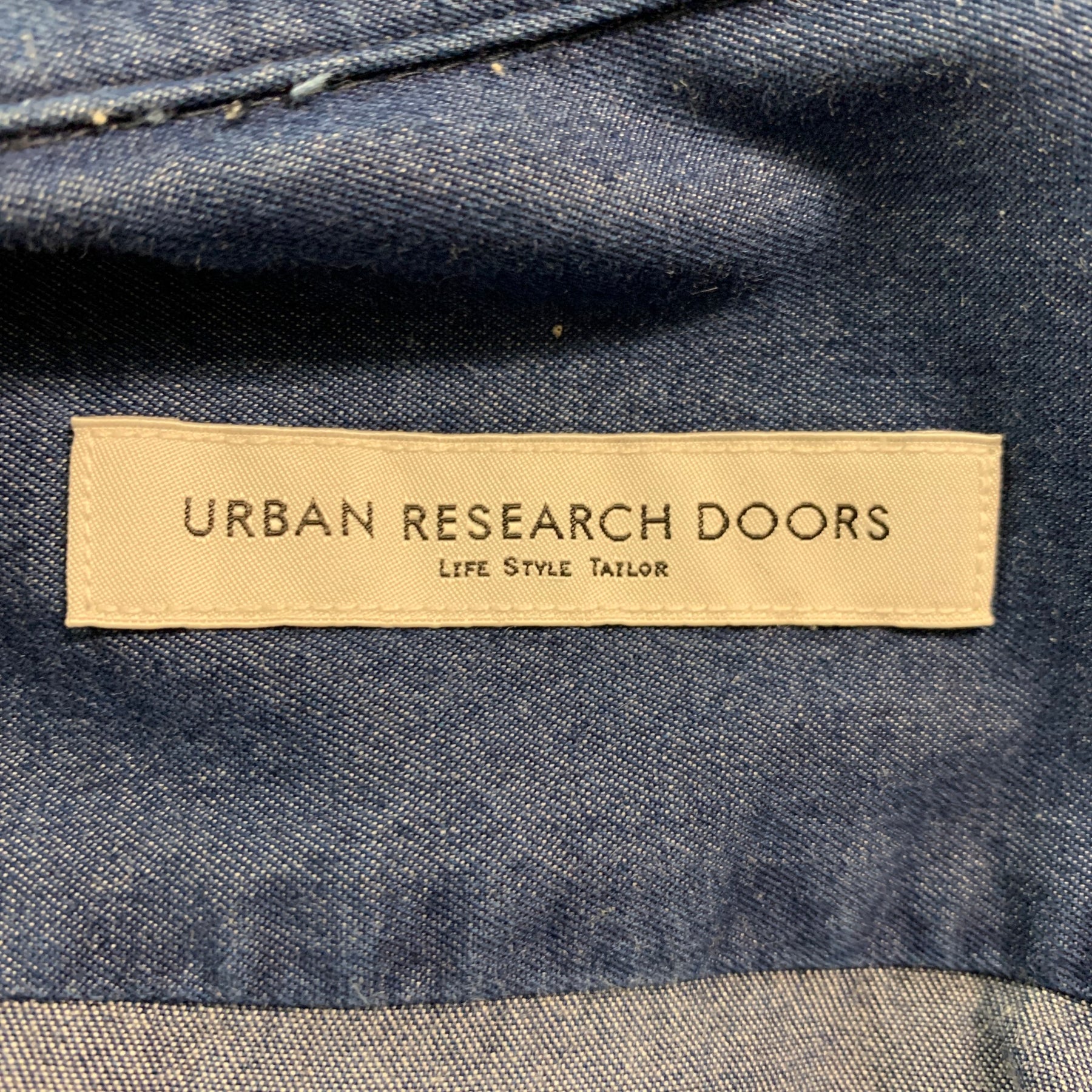 URBAN RESEARCH DOORS Size 40 Blue Cotton Long Sleeve Shirt