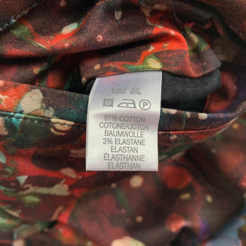 PAUL SMITH Size 34 Multi-Color Print Cotton Zip Fly Dress Pants