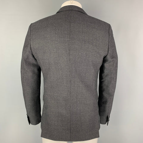 THE KOOPLES Talla 36 Abrigo deportivo con solapa de muesca de lana gris carbón