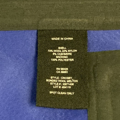 THEORY Size M Black Wool Blend Hooded Patch Pockets Hidden Buttons Coat