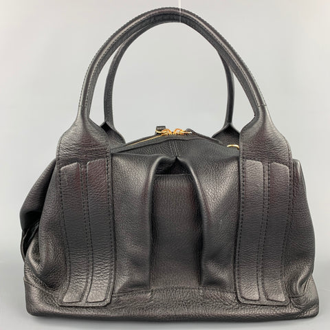JOANNA MAXHAM Black Textured Leather Top Handles Handbag