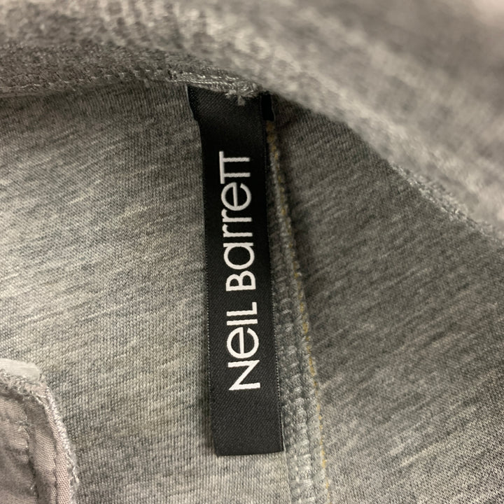 NEIL BARRETT Taille XL Pantalon de survêtement en viscose gris chiné Pantalon décontracté