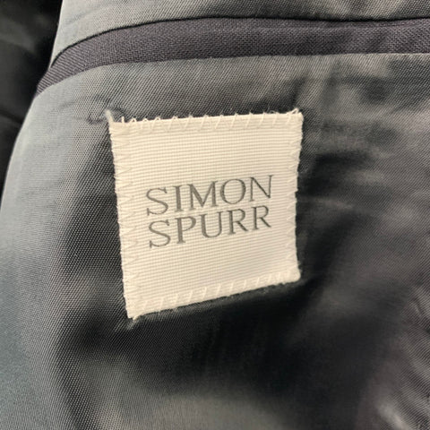 SIMON SPURR VALDEX Size 40 Regular Black Wool Notch Lapel 34 36 Tuxedo