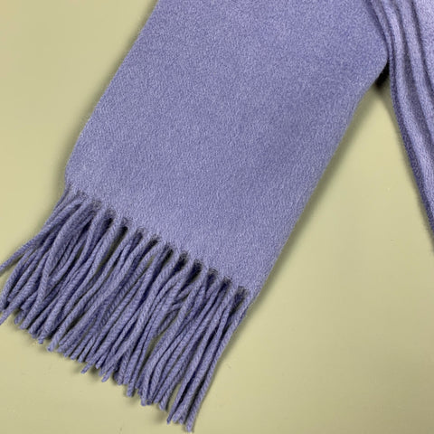 ENZO MANTAVANI Lilac Cashmere Fringe Scarf