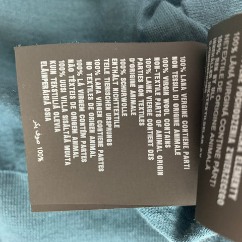PRADA Size M Teal Knitted Wool Polo Pullover