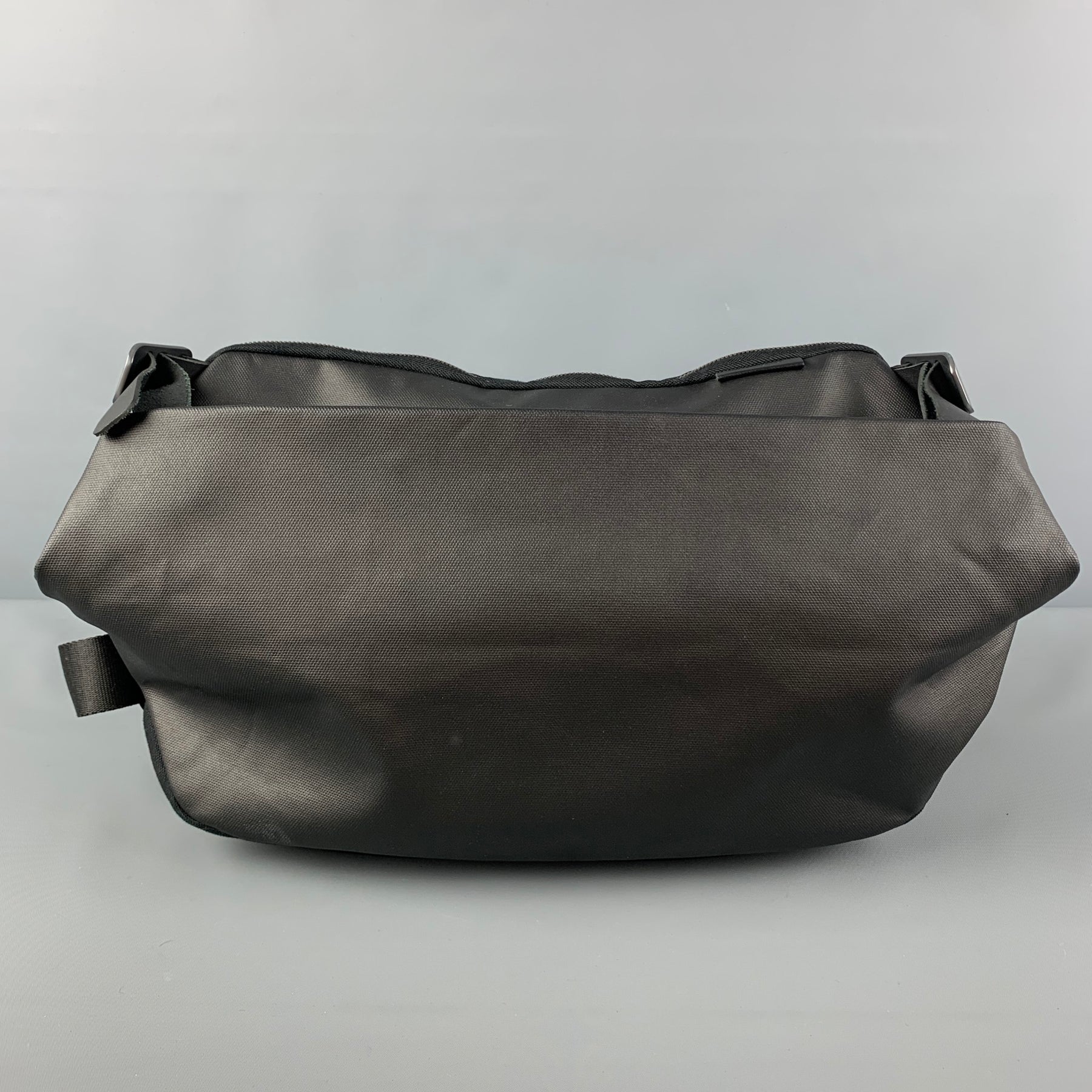 COTE & CIEL Black Mixed Materials Coated Canvas Cross Body
