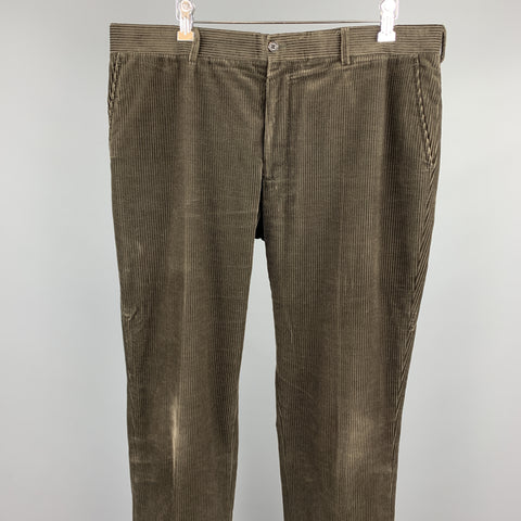 RALPH LAUREN Size 36 Brown Zip Fly Corduroy Casual Pants