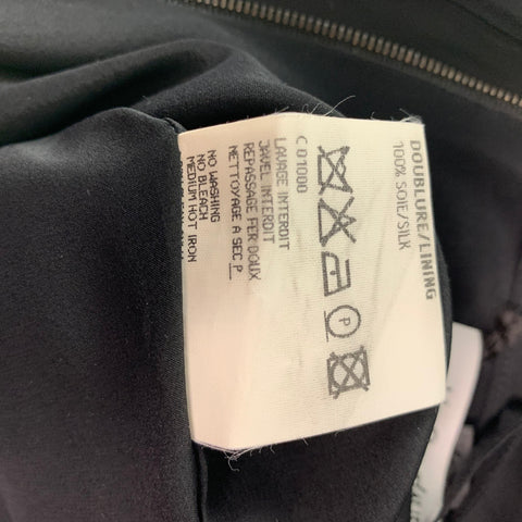 YVES SAINT LAURENT Jupe crayon plissée en soie noire taille 4