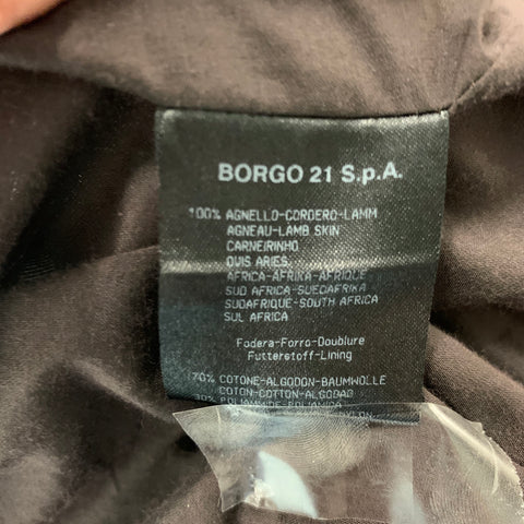 GIORGIO ARMANI 48 Size 48 Brown Leather Jacket