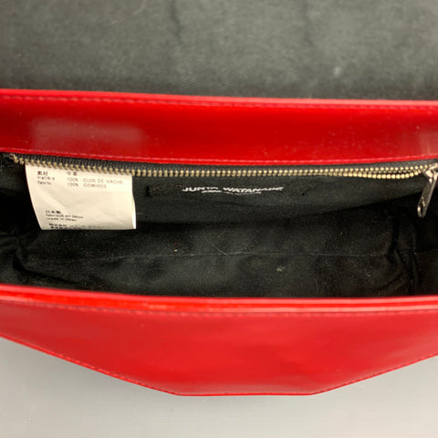 JUNYA WATANABE Red Leather Silver Tone Hardware Handbag