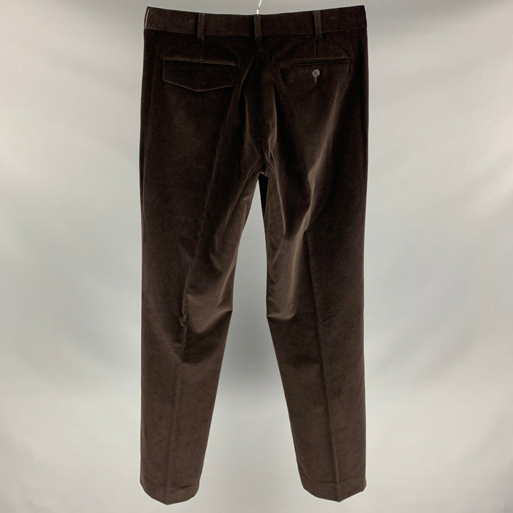 PS by PAUL SMITH Size 30 Brown Velvet Cotton Zip Fly Dress Pants