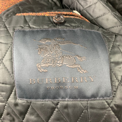 BURBERRY PRORSUM Fall 2011 Size 36 Brown Tweed Wool Zip Up Jacket