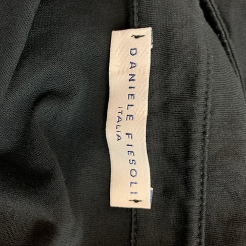 DANIELE FIESOLI Size M Black Cotton Short Sleeve Polo
