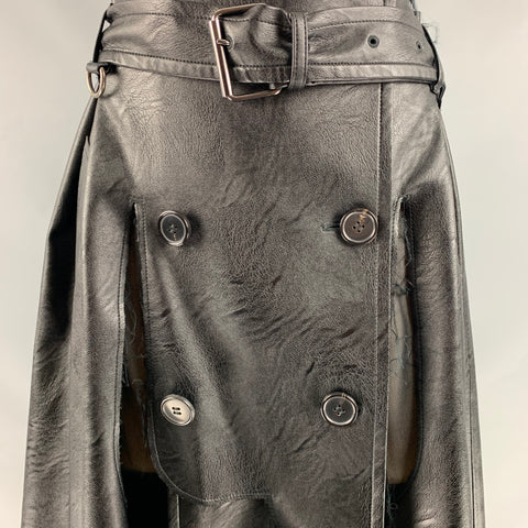 MAISON MARGIELA Taille 32 Pantalon décontracté en polyuréthane uni noir