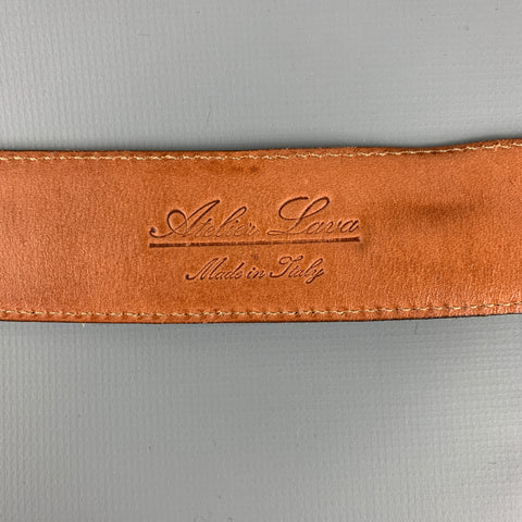 ATELIER LAVA Size 38 Dark Gray Leather Belt