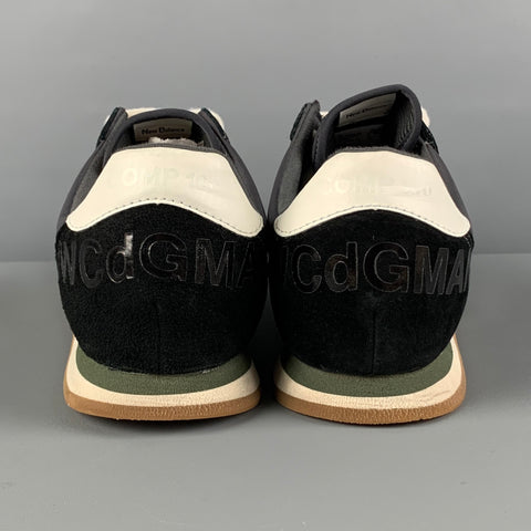 JUNYA WATANABE x NEW BALANCE Size 11 Black White Mixed Materials Nylon Lace Up Sneakers