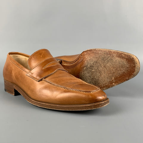 GRAVATI  for WILKES BASHFORD Size 8 Tan Leather Slip On Loafers