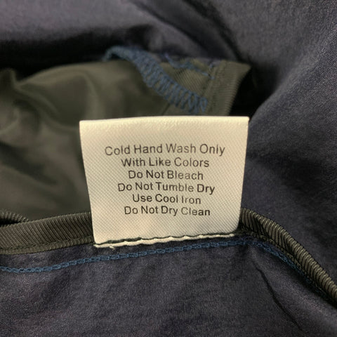 MKI MIYUKI ZOKU Size L Navy Nylon Drawstring Pop-Over Jacket