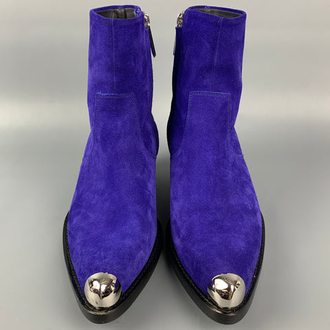 CALVIN KLEIN 205W39NYC Talla 6.5 Botines de cuero morado