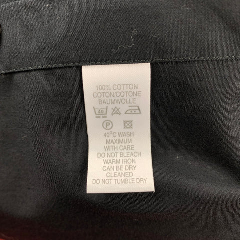 PAUL SMITH Size XL Black Cotton French Cuff Long Sleeve Shirt