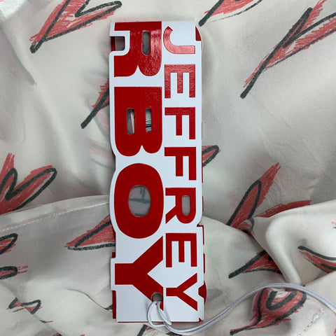 LOVERBOY by CHARLES JEFFREY Size S White & Red Print Silk Camp Short Sleeve Shirt