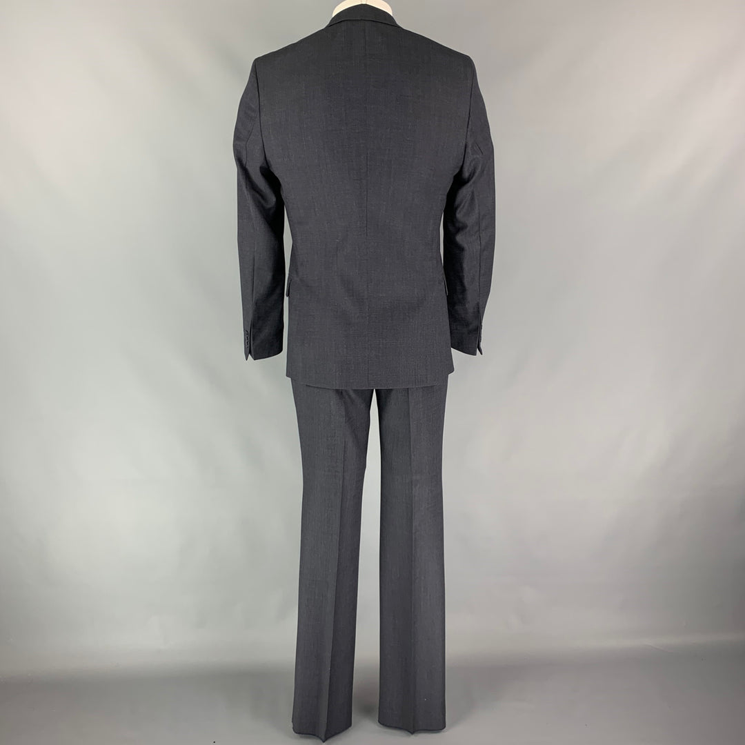 VERSACE COLLECTION Size 38 Charcoal Wool Single Breasted Notch Lapel Suit