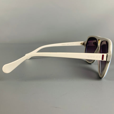 GUCCI Blue White Acetate Sunglasses