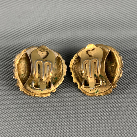 Boucles d'oreilles Medusa à clips en métal VINTAGE