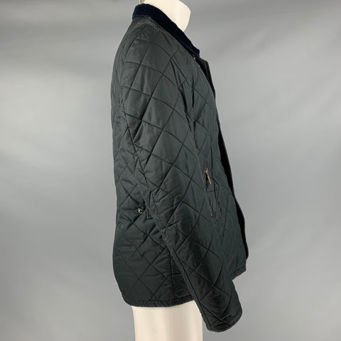 BARBOUR Size S Black Zip Snaps Jacket