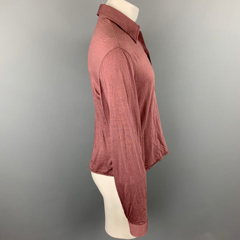 CoSTUME NATIONAL Size M Mauve Wool Buttoned Long Sleeve Polo