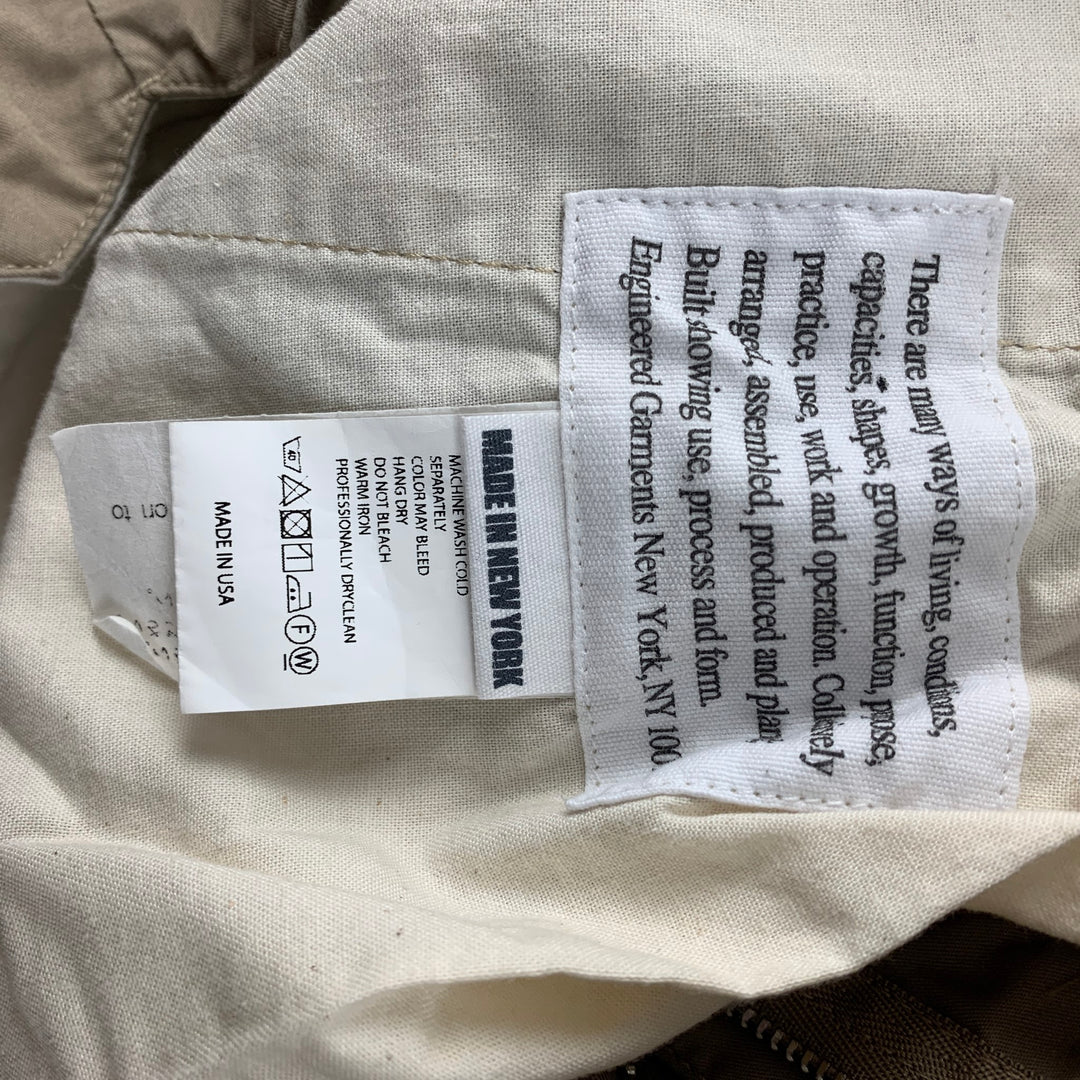 ENGINEERED GARMENTS Size 34 Khaki Cotton Pleated Shorts