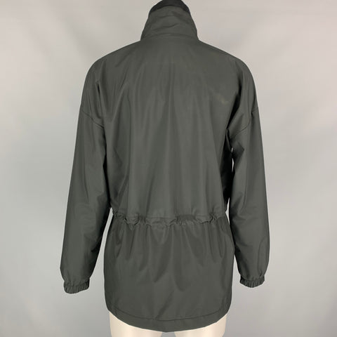 FALCONERI Size S Black Polyester Blend Drawstring Waterproof Jacket