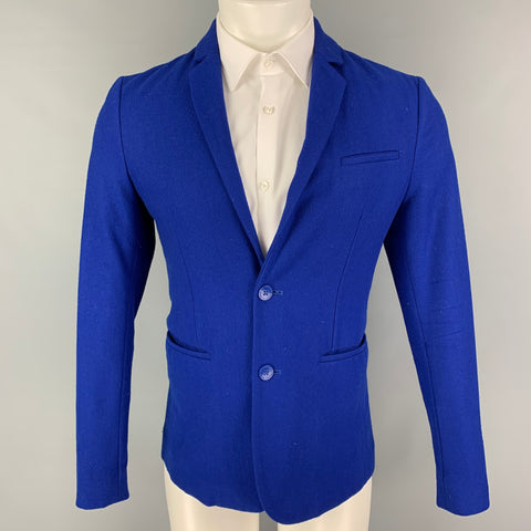 HAN KJOBENHAVN Size S Blue Royal Blue Notch Lapel Sport Coat